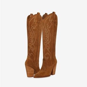 (NEW in box) Steve Madden Lasso Heel Cowboy Boot Chestnut Size 11